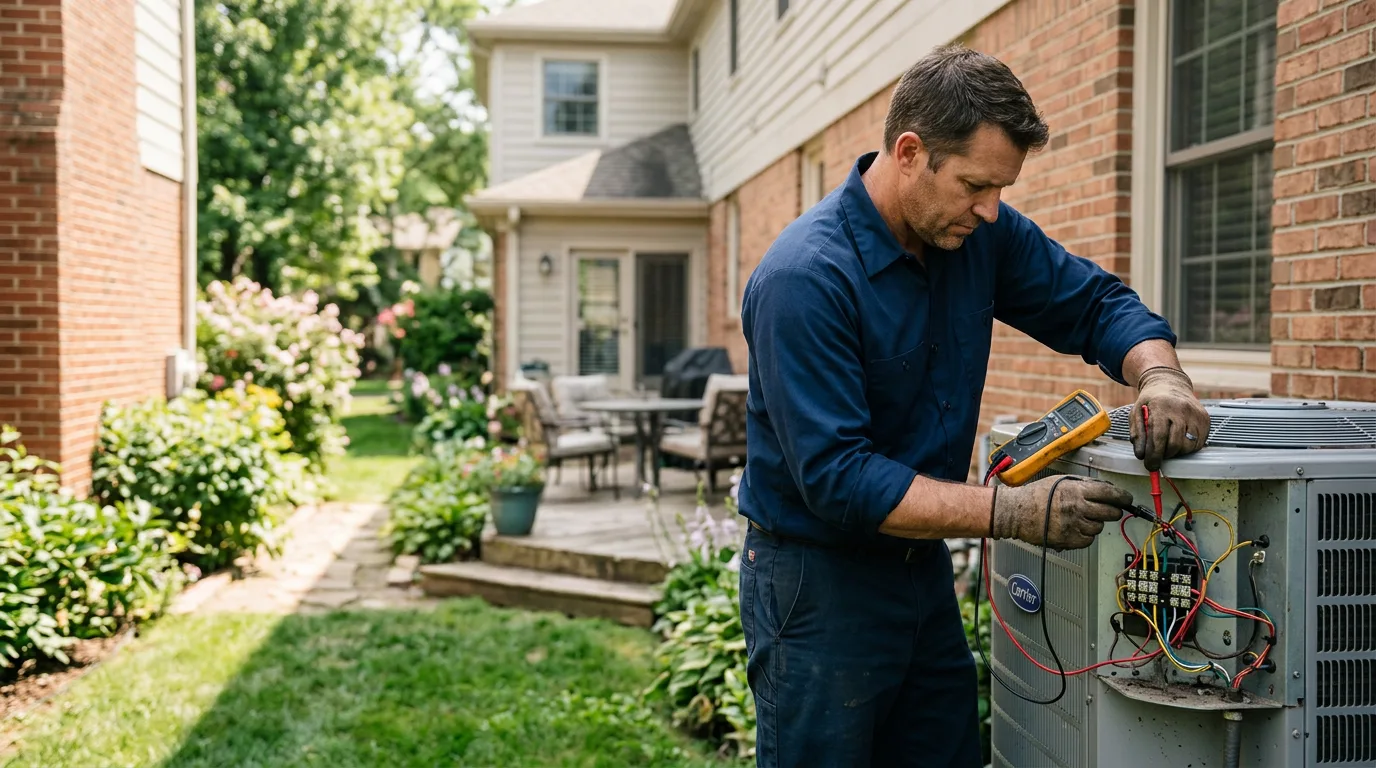 HVAC technician working near Valley Springs, AR